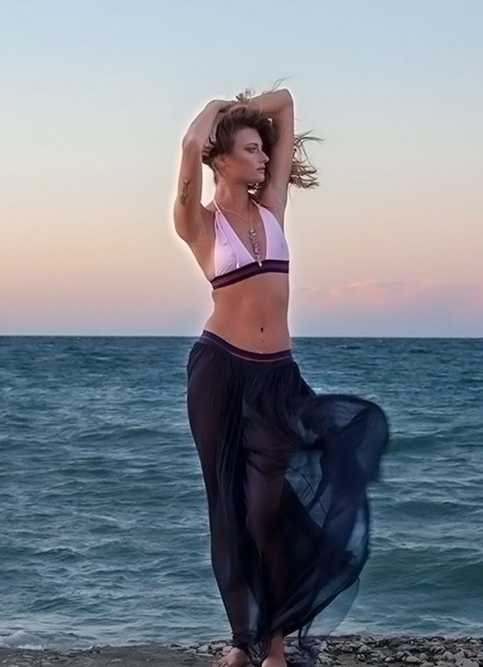 Oriente bikini glitter pink Hot couture beachwear