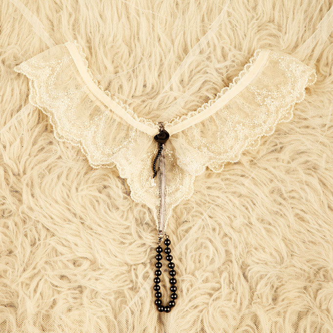Honeymoon white pearl thong pearl lingerie set