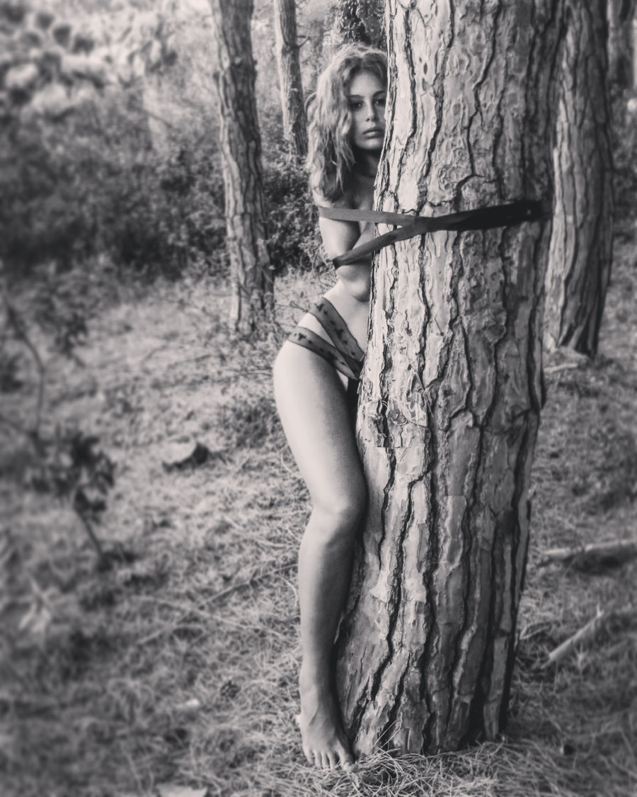 luxury erotic haute couture lingerie black & white film 