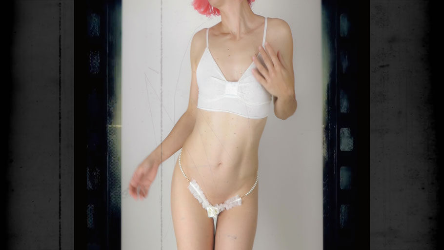 Crystal pearl thong luxury erotic haute couture lingerie VDL inspiration