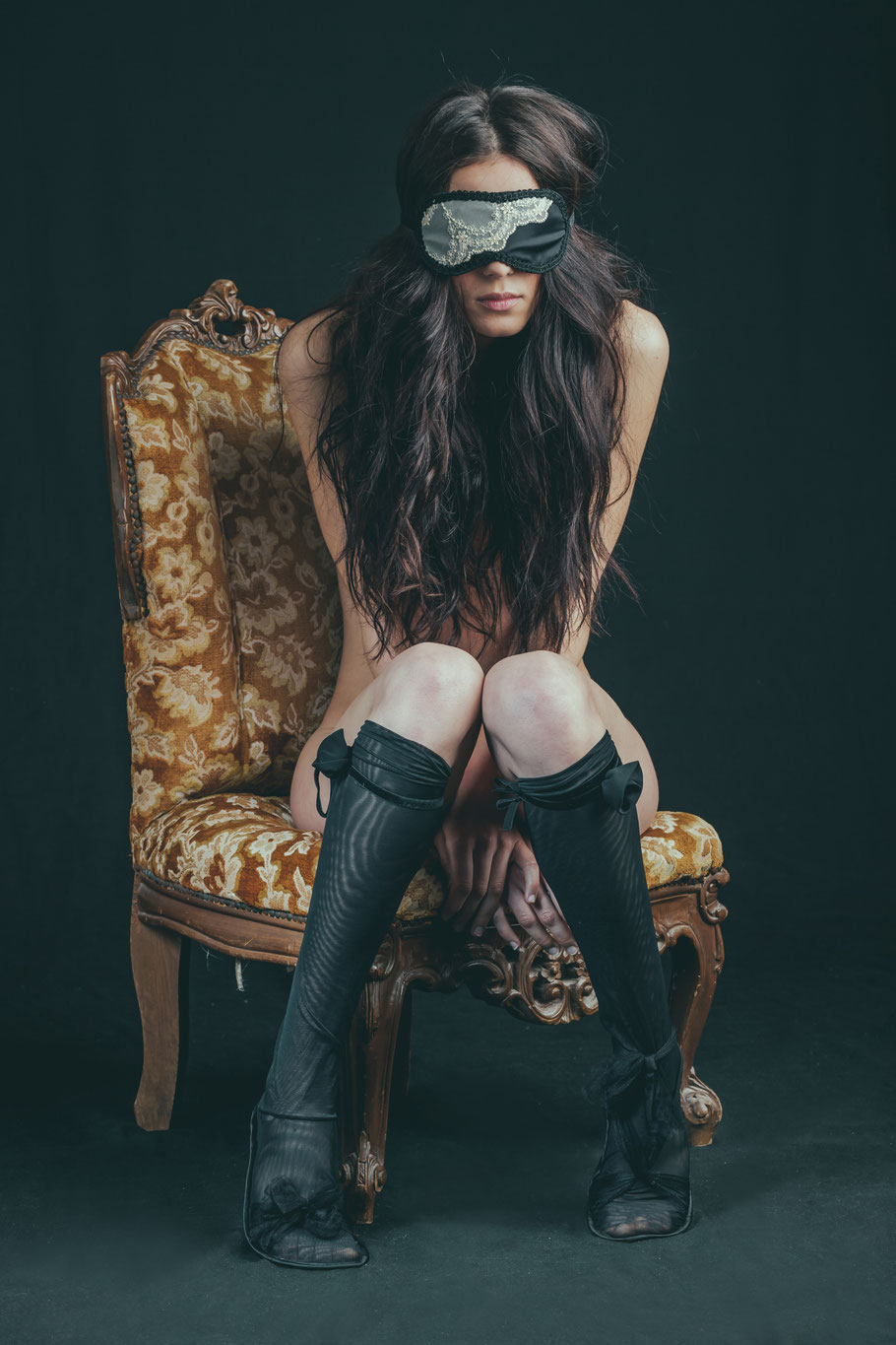 Chic bondage luxury erotic lingerie, Claire artlingerie exclusive on Darkest Fox NYC Design Veronica De Luca, Hot coutured in hot couture atelier Italia